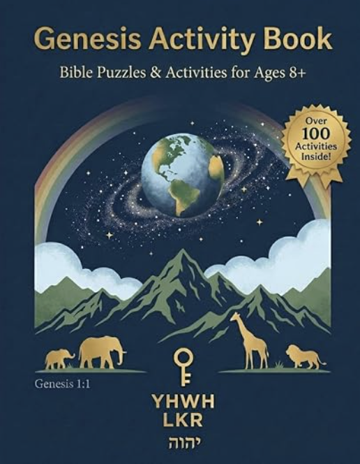 Genesis Activity Book — Bible Puzzles & Activities for Ages 8+ front cover
